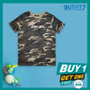 Grg Camouflage  Print Crew Neck Short Sleeve T-Shirt