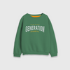 GENRATION  GREEN Crew Neck Full Sleeve Sweatshirt