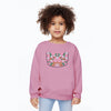 Baby Pink Front Embroidered Crew Neck Sweatshirt