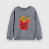 Fries Embroidered  Crew Neck Sweatshirt