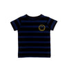 Boy's Emoji Logo Printed Crew Neck Short Sleeve T-Shirt-Navy/Black