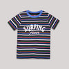 Surfing Fever Multi Stripe  Crew Neck Short Sleeve T-Shirt