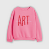 Make Some Art Embroidered+Printed Crew Neck Sweatshirt