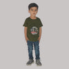 Boy's Clock Printed Crew Neck Short Sleeve T-Shirt