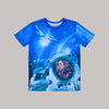 Grg Sublimation  Crew Neck Short Sleeve T-Shirt-Blue