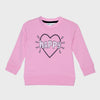 Girl's Happy Crew Neck Full Sleeve Sweatshirt