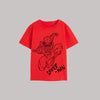 Spiderman print Crew Neck Short Sleeve T-Shirt-Red