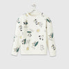 White Allover  Printed White Sweatshirt Sea Pattern