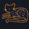 Embroidery Cat Crew Neck Full Sleeve Sweatshirt-Navy