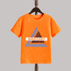 Kc7 Printed Crew Neck Short Sleeve T-Shirt-Orange