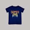 Navy Gamer  Printed Crew Neck Short Sleeve T-Shirt