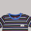 KC7 HD Print Multi Stripe Crew Neck Short Sleeve T-Shirt