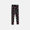 Multi Color Bottle Allover Printed Leggings Black