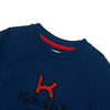 Embroidery Kidsclub7 Crew Neck Full Sleeve Sweatshirt-Navy