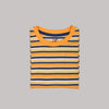 Multi Stripe Crew Neck Short Sleeve T-Shirt-Mustered