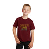 Boys Gamer Printed Crew Neck Short Sleeve T-Shirt-Maroon