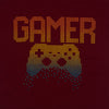 Boys Gamer Printed Crew Neck Short Sleeve T-Shirt-Maroon