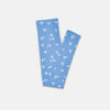 Leaf Allover Print Blue Leggings White