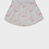 Rainbow Allover  Printed Frock Grey