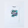 Only Victory Wow Crew Neck Short Sleeve T-Shirt-White