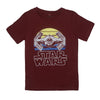 Boy's Star Wars Printed Crew Neck Short Sleeve T-Shirt-Maroon