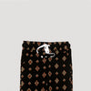 Black Allover Printed Jersey Trouser