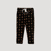 Black Allover Printed Jersey Trouser