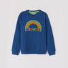 Embroidery Colourful Crew Neck Full Sleeve Sweatshirt