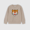 Lion Chenille Embroidery  Crew Neck Full Sleeve Sweatshirt