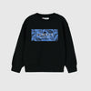 Jungle Printed Crew Neck Sweatshirt-Black