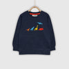 Dinosaur Embroidery Crew Neck Full Sleeve Sweatshirt