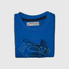 Super Man Embroidery Crew Neck Sweatshirt Royal Blue