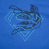 Super Man Embroidery Crew Neck Sweatshirt Royal Blue