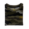 Boy's Emoji Logo Printed Crew Neck Short Sleeve T-Shirt-Camo