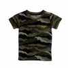 Boy's Emoji Logo Printed Crew Neck Short Sleeve T-Shirt-Camo