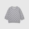 Rabbit  Allover Printed  Crew Neck Sweatshirt-Grey