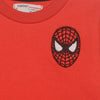 Embroidery Spider Logo Crew Neck Full Sleeve Sweatshirt-Red